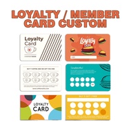 R008 CUSTOM LOYALTY CARD, CUSTOM MEMBER CARD, FREE Design