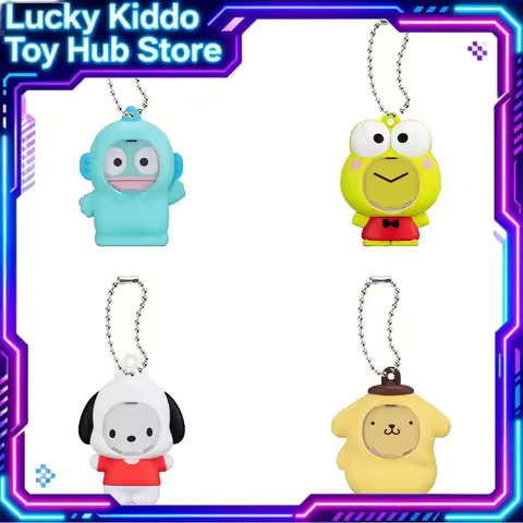 In Stock Original Bandai Sanrio Character Face Changing Photo Frame Keychain Cartoon Bag Decoration 