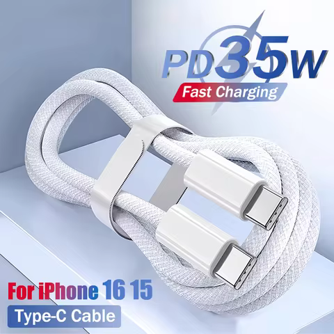 35W USB Type C To C Cable For Apple iPhone 16 15 Pro Max Plus Mini Fast Charging Colorful Data Line 