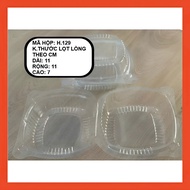 50 Hộp nhựa H128 - Hộp nhựa đựng bánh bông lan