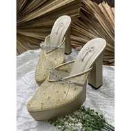 Azwa gold 12cm women's shoes