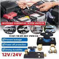 Car Battery Terminal On Off Switch Connector Clamp Positive Negative 12V 24V Kepala Bateri Kereta