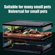 Transparent Reptile Feeding Boxs Amphibian Insect Reptile Breeding Box Ventilated Hatching Container
