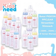 Pigeon PP Clear Streamline Bottle 150ml 250ml Pigeon Baby Milk Bottle Ready 8 Colors