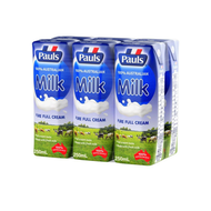 保利 Pauls  Pure Full Cream  Milk (藍色盒) 散件裝 (6 x 250ml) #36007524  保利 澳洲全脂純牛奶 #原裝香港行貨 ,信心保證