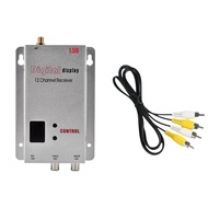 (ZGMK) 1.5G 1.5W FPV VRX 12CH 1500mW Audio Video Receiver for FPV Long Range Drone Airplane