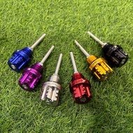 UNIVERSAL ENGINE OIL LEVEL 4T OIL CAP OIL MINYAK DIPSTICK NUT MAGNETIC CNC ALUMINUM ALLOY DECORATION