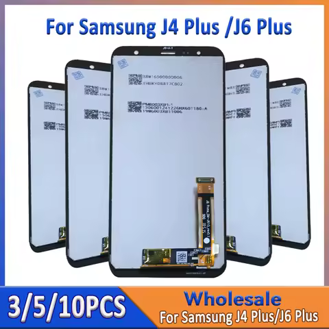 Wholesale For Samsung J4 plus J6 plus LCD Screen Assembly with Touch Digitizer 3/5/10 Pieces Options