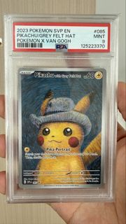 PSA9 2023 POKEMON SVP EN PIKACHU/GREY FELT HAT POKEMON X VAN GOGH PSA 梵高 比卡超 2