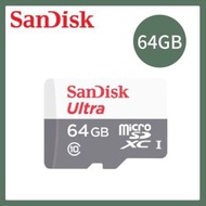 SanDisk - Ultra MicroSD 64GB 100MB/S 記憶卡 (SDSQUNR-064G-GN3MN)