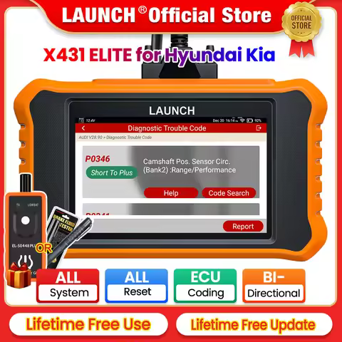 【for Hyundai,Kia】2025 LAUNCH X431 ELITE V2.0 Car OBD2 Scanner Bi-Directional Diagnostic Tools All Sy