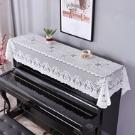 KY🎁Piano Cover Lace Half Cover Piano Cover Simple Piano Cloth Cover Fabric Piano Dustproof Cover Electronic Keyboard Cov