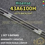 HISENSE 43A6100H TV LED BACKLIGHT BARU READY STOCK 43A6100