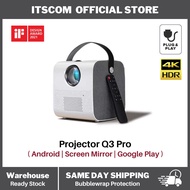 HD Projector Q3 Pro  | HD 1080P | Built-in Android OS | Portable Mini Quality Projector | Build in s