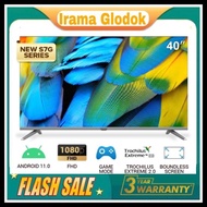 led tv coocaa 40 inch 40s7g android 11.0 digital tv 24/5g wifi - pengaman layar 40 inch