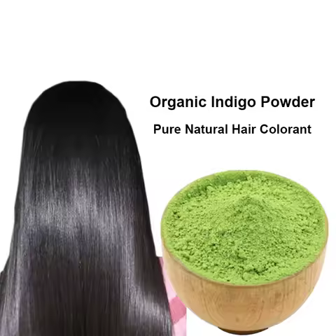 Indian pure natural plant hair dye indigo powder can be used with henna powder Cover white hair, hai
