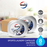 Walch® 9X Sports Laundry Capsule 30 Pods x 8 Tubs