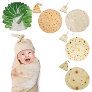 Mexican Taco Newborn Baby Blanket Wrap Bread Cute Design Hat