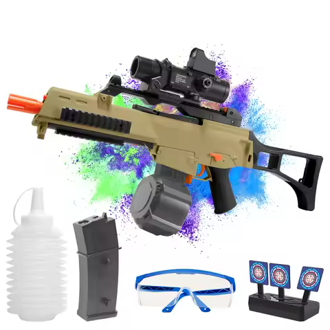 G36C High Speed Electric Gel Balls Blaster, Automatic & Manual Dual Modes Water Bullets Gun, Outdoor