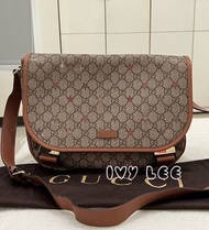GUCCI 201732 造型 星星圖案 GG 斜背包 PVC 皮革 肩背包 斜背包 二手精品
