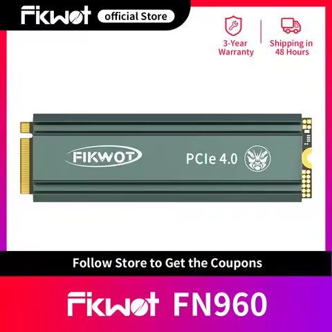 Fikwot FN960 M.2 SSD with Heatsink 512GB 1TB 2TB PCIe4.0x4 NVMe 5000MB/s Hard Disk Internal Solid St