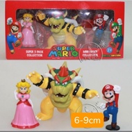 Super Mario Bros Princess Peach Bowser Mario Figure Display contains 3 pieces Action Figure