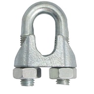 1/8" (3mm) -1/2" (12mm) GALVANIZED WIRE ROPE CLIP OR U-BOLT CLAMP OR CLIP FOR CLAMPING THE WIRE ROPE