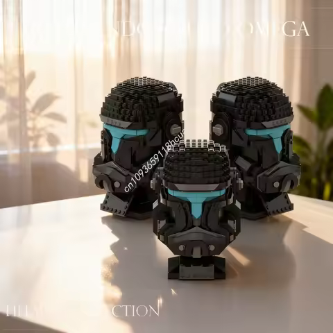 842pcs MOC Helmet Commando Squad Omega Star Model Building Blocks Architecture Assemble Christmas Gi