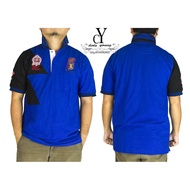 CY-60196 MAN POLO COLAR SHIRT WITH PLUS BIG SIZE XXL 3XL [ LIGHT BLUE ]
