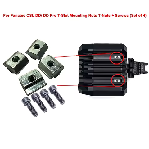 4sets for Fanatec CSL DD/ DD Pro T-Slot Mounting Nuts T-Nuts and Screws