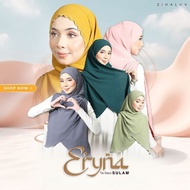Tudung ERYNA | ZIHALUV | ERYNA Tie Back Sulam | Tudung Instant Bawal Lazy