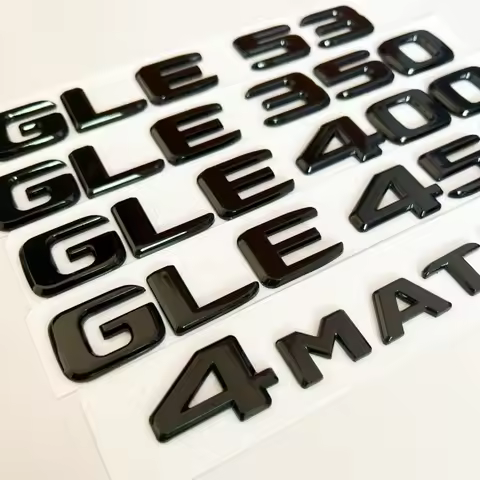 Car ABS Trunk Letters Logo Badge Emblem Decal Styling Sticker For Mercedes Benz GLE GLE53 GLE350 GLE