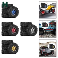 [Homyl] 4 RC Wheels And Tires, Professional Replacement Parts, Mounting Connectors, Lightweight DIY 
