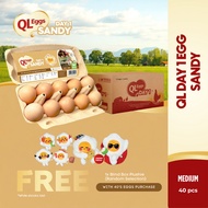 [JUNE PROMO] Buy 40pcs QL Eggs Day 1 Sandy Medium FREE 1pc QL Eggs Plushie