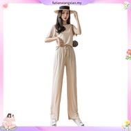 0262 KIMI short sleeve pyjamas baju tidur mantel sutera ais Pajamas rumah sutera musim panas set dua
