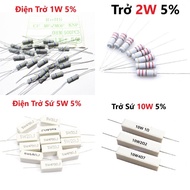 Power Resistor 1W 2W error 5% 2K2, 3K3, 4K7 Pin Ceramic Resistor - High Quality