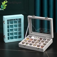 DUCKIHOGAN Velvet Ring Box Tray, Dustproof Portable Jewellery Organiser Storage, Exquisite Multi-fun