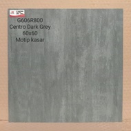 Granit Lantai Garasi 60x60 Garuda Tile Centro Dark Grey Motif Kasar