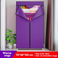 LG Lemari Pakaian Kain Dengan Resleting Lemari Pakaian Jumbo Lemari Pakaian Portable Serbaguna