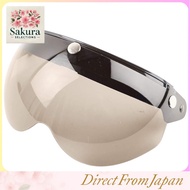 Universal Motorcycle Helmet Visor - 3 Snap Silver Mirror Shield for Men and Women