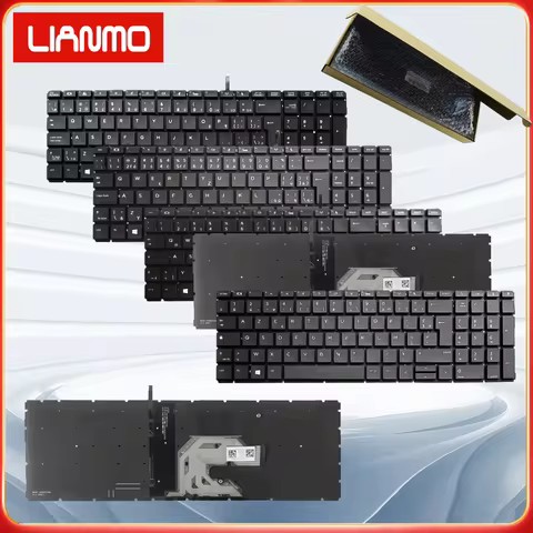 Slovenia/Turkish/UK/US Layout for HP ProBook 455R 450 G6 G7 PRO15 G2 G3 HSN-Q25C Q16C Q22C Backlight