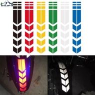 Truck Car Anti-Scratch Safety Warning Decal / Motorcycle Reflective Arrow Stickers / Tire Rearview Mirror Anti-collision Fluorescent Sticker / Moto Fender Accessories