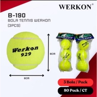 (3 pcs) KASTI BALLS / WERKON TENNIS BALLS