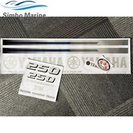 Decals Sticker Set For Yamaha 250 hp 4 Stroke Outboard Engine Reproduction Marine