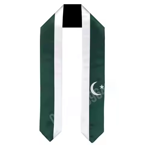 Pakistan Flag Scarf Top Print Graduation Sash Stole International Study Abroad Adult Unisex Party Ac