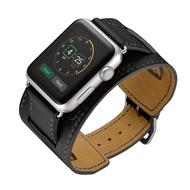 กำไลข้อมือสำหรับสายนาฬิกาข้อมือสายนาฬิกา Apple Watch 44มม. 40มม. สายนาฬิกาข้อมือ42มม. 38มม. สายนาฬิกาสายนาฬิกาหนังแท้ซีรี่ส์3 4 5 Se 6