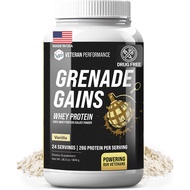 Grenade Gains Whey Protein Isolate Powder – 26g. Vanilla. with Creatine & L-Carnitine - Low Carb Ble