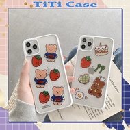 Iphone Case - iphone Case Glitter Bear And Strawberry 6 / 6s / 6plus / 6splus / 7plus / 8plus / x / xs / xs max / 11 / 11 promax DT03