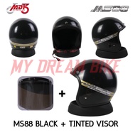 HELMET MS88 100% ORIGINAL TULISAN TALI MERAH  SIZE 57 STANDARD  (SIRIM) with TINTED VISOR