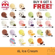 Mingo Ice cream Tub 6 Liter [HALAL] BUY 5 FREE 16oz PINT